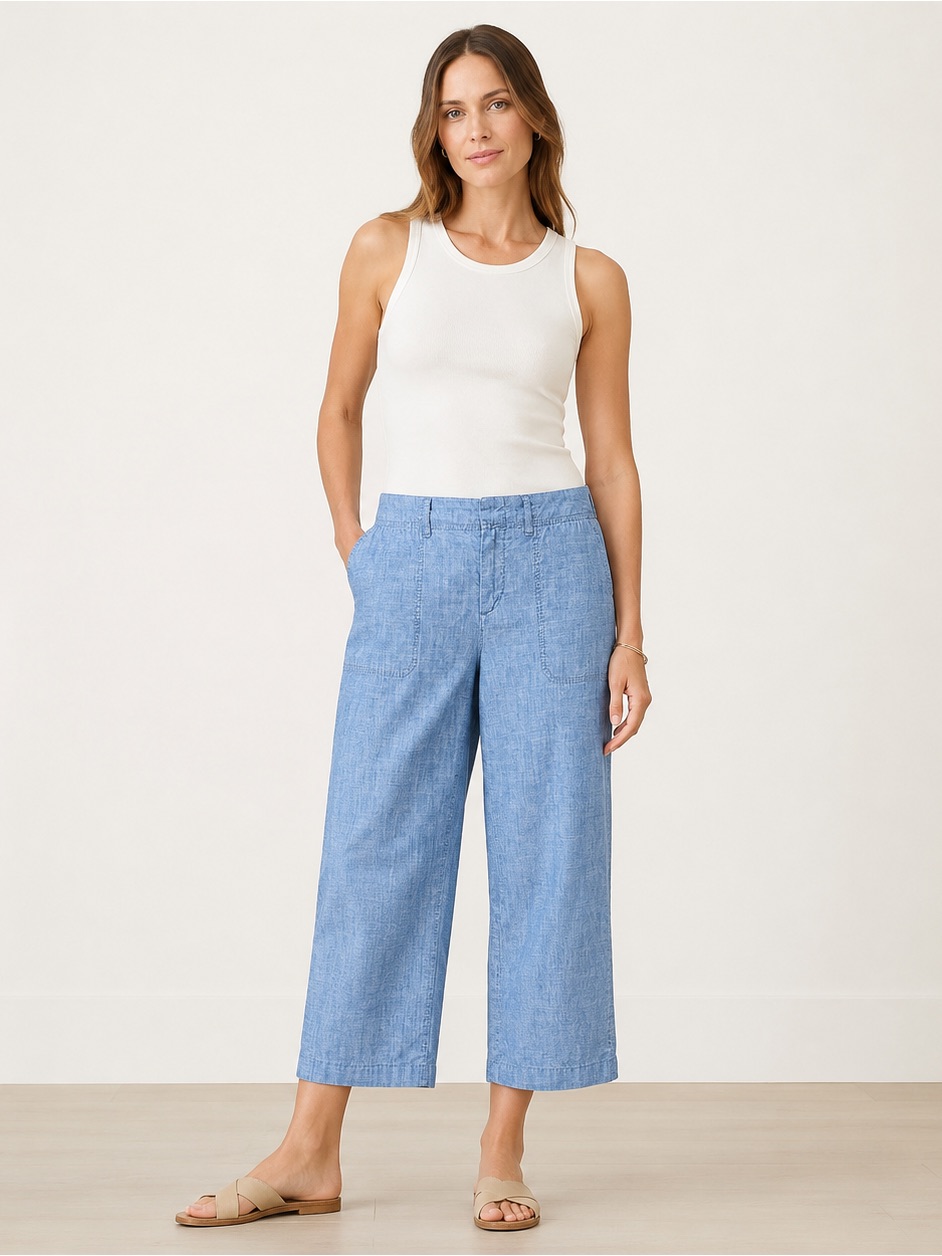 Banana Republic Blue Wide Leg Pants